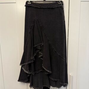 Zara Charcoal Asymmetrical Skirt